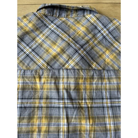 Vintage Cowboy Retro Plaid Shirt Throwback Western Button Down Patches Hipster M - Picture 9 of 13